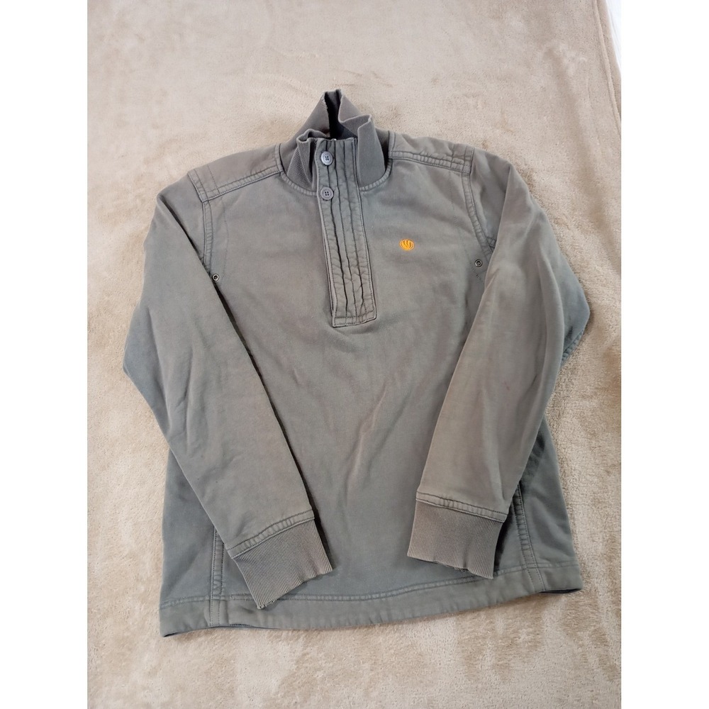 Fat Face Half Zip Pullover Men's Medium Grey Long sleeve Flawed
